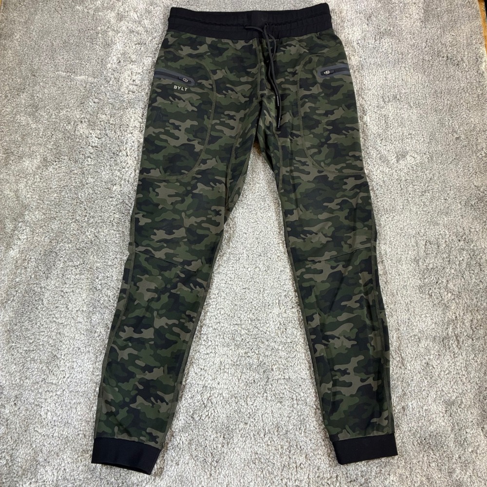 BYLT Elite+ Jogger Mens Medium Forest Camo Green Tapered Athletic Pants 0508